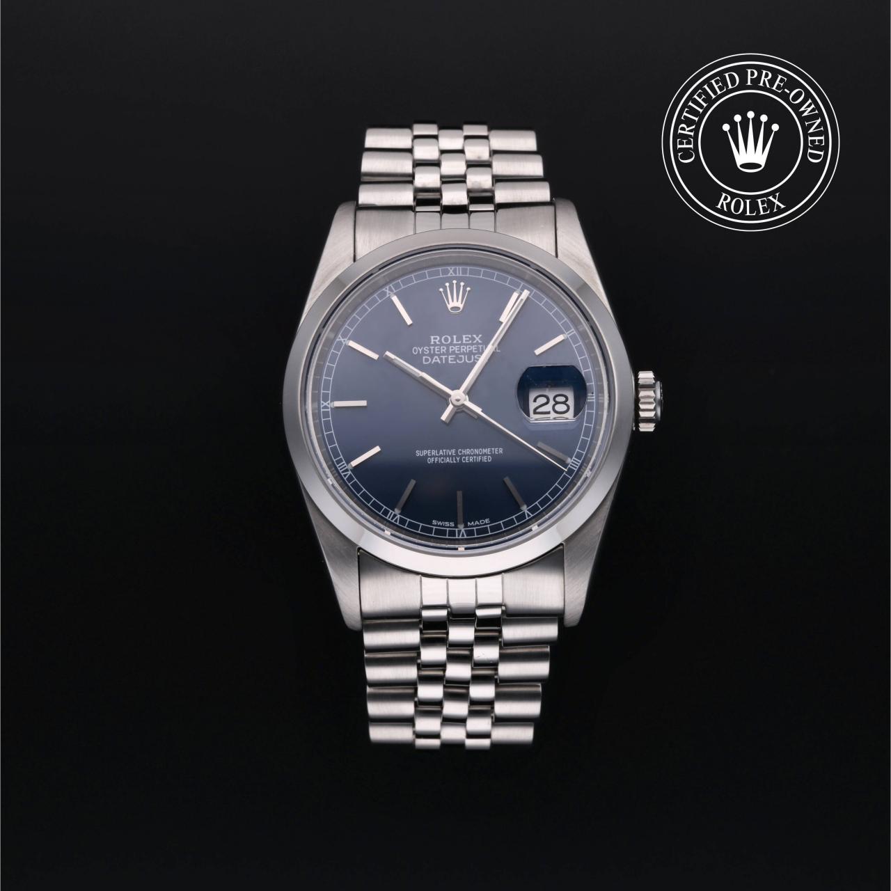 Rolex Certified Pre Owned Oyster Perpetual Datejust 36 in Edelstahl Oystersteel M16200 0025 Juwelier Laufer