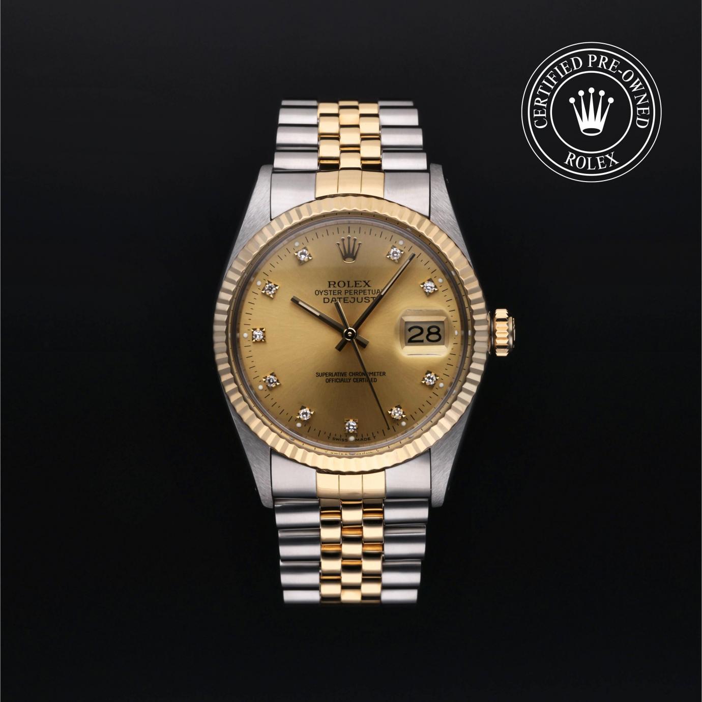 Rolex Oyster Perpetual  Datejust 36 16013 Herrenuhr Soldier