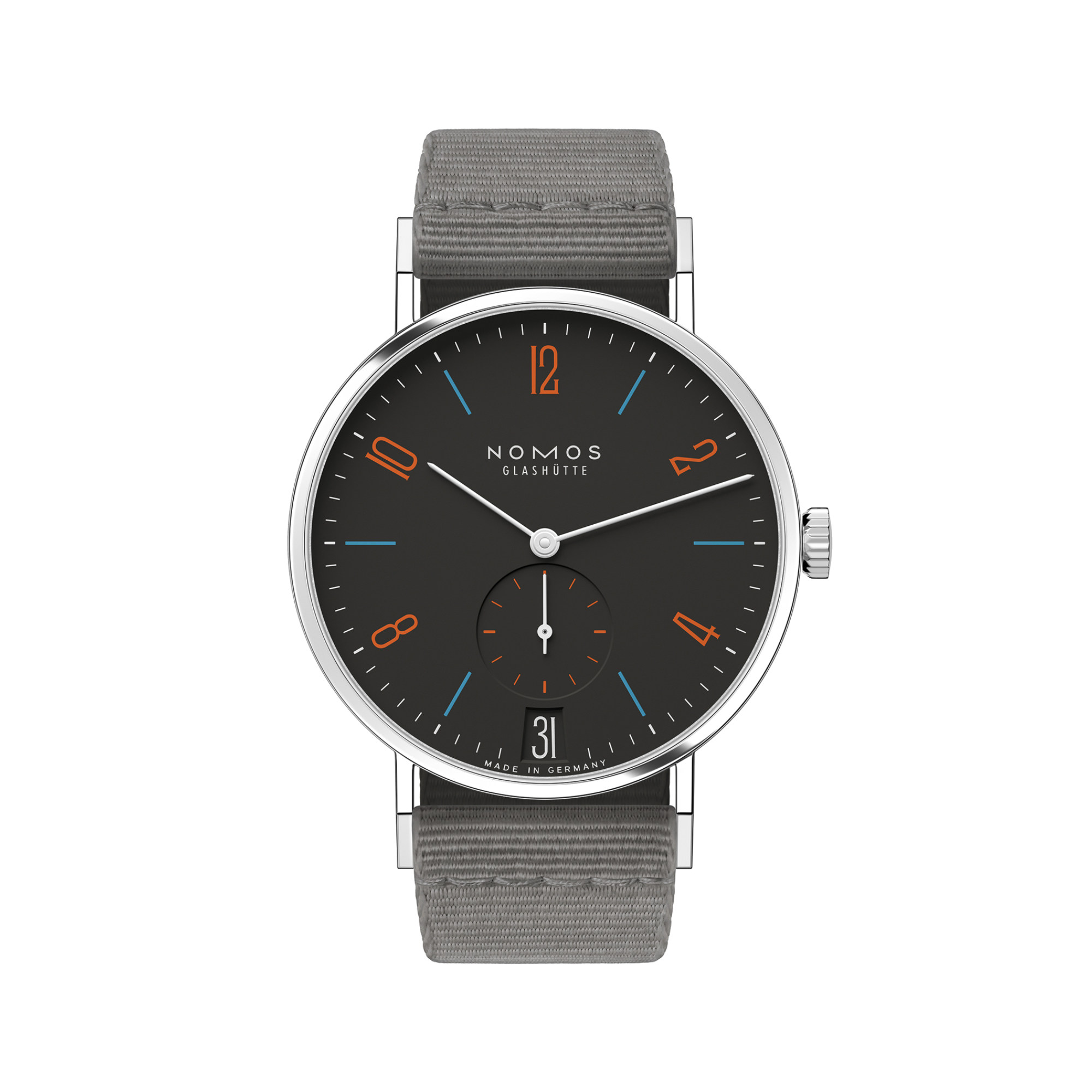 NOMOS Glashütte Tangente 38 Datum Dunkelbunt | Laufer
