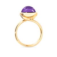 BOUTON Ring large  Amethyst