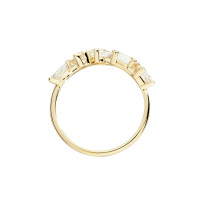 Halb-Eternity Ring mit Weissen Topasen