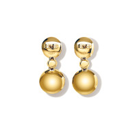 BOUTON Ohrhänger 2 Cabochons mit Diamant-Pavé