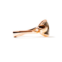 TULIP Ring Small mit Rauchquarz