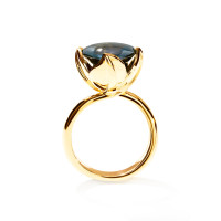 TULIP Ring Large mit London Topas