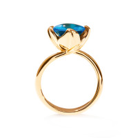 TULIP Ring Small mit Swiss Topas