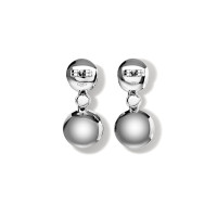 BOUTON Ohrhänger 2 Cabochons mit Diamant-Pavé