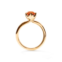 TULIP Ring XS mit Mandarin Granat