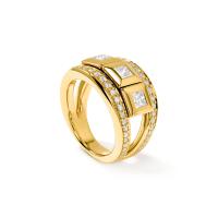 CURRICULUM VITAE 3 Ring mit Diamant Pavé medium