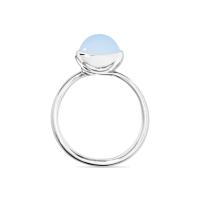 BOUTON large Ring Chalcedony blue
