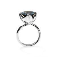 TULIP Ring Large mit London Topas