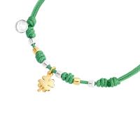 Kordelarmband Kleeblatt