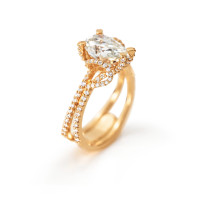 Love Bands Solitaire Ring