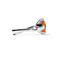 TULIP Ring Small mit Mandarin Granat