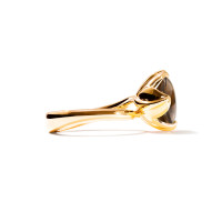 TULIP Ring Small mit Rauchquarz