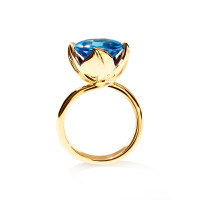 TULIP Ring Large mit Swiss Topas