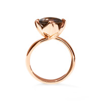 TULIP Ring Small mit Rauchquarz