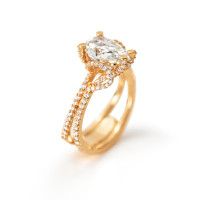 Love Bands Solitaire Ring