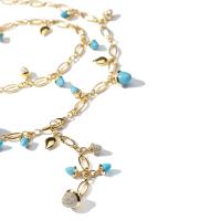 Lange MIKADO Kette Turquoise