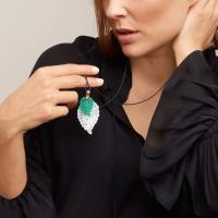 INDIA Leaf Anhänger Small Grüner Onyx
