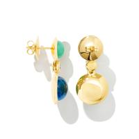 BOUTON Ohrringe 2 Cabochon 'Lagoon' Classic