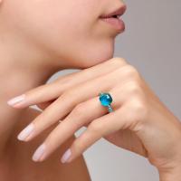 Ring Nudo Deep Blue