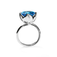 TULIP Ring Large mit Swiss Topas