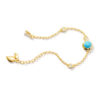 BOUTON Mini Chain Armband 'Türkis' Medium/Large