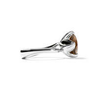 TULIP Ring Small mit Rauchquarz