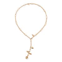 MIKADO Delicate Collier Camel mit Diamant Pavé 