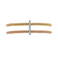 Prima doppeltes Mesh-Armband mit Diamantpavé