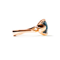 TULIP Ring Small mit London Topas