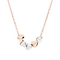 Halskette Herz aus Roségold und Silber