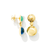 BOUTON Ohrringe 2 Cabochons 'Lagoon'