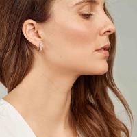 SIGNATURE Hoop Ohrringe small mit Diamant Pavé  18 K Roségold
