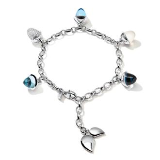 MIKADO Flamenco Charm Armband Ocean mit Diamond Pavé 