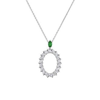 L'Heure du Diamant Marquise Anhänger mit Halskette