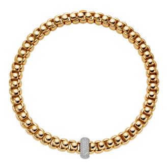 Luna Halskette mit Pavé Diamanten