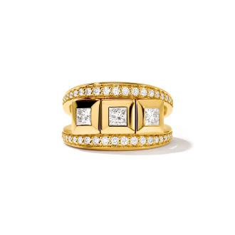 CURRICULUM VITAE 3 Ring mit Diamant Pavé medium