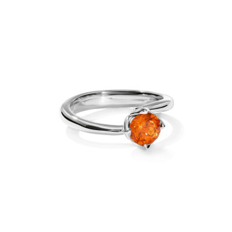 TULIP Ring XS mit Mandarin Granat