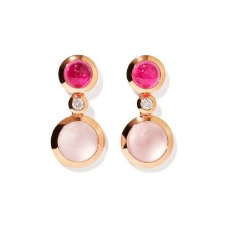 BOUTON Ohrringe 2 Cabochons 'Blush'