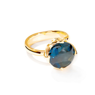 TULIP Ring Large mit London Topas