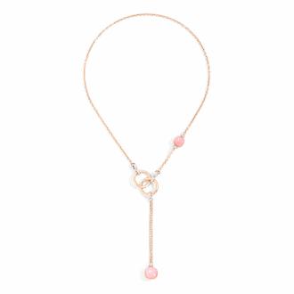 Nudo Rosenquarz Lariat-Kette