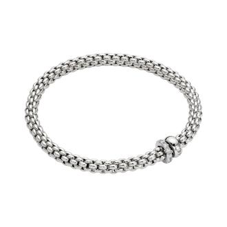 Solo Flex'it Armband mit zwei Rondellen und Pavé-Fassung