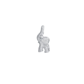 Elephant Anhänger mittel mit Diamant-Pavé