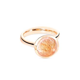BOUTON Ring large Rutilquarz