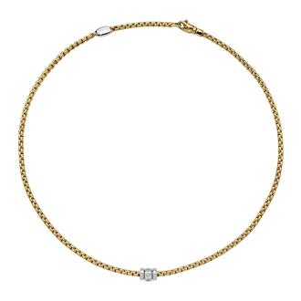 Eka Halskette mit Diamanten in Rautenfassung
