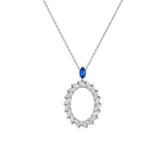 L'Heure du Diamant Marquise Anhänger mit Halskette