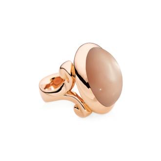HIPPIE GLAM Ring small Brauner Mondstein