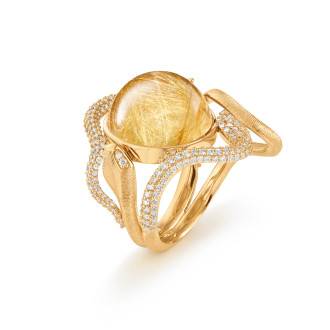 Snakes Ring mit Diamant-Pavé