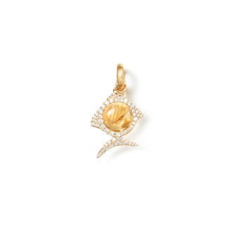Young Fish Charm mit Diamant-Pavé